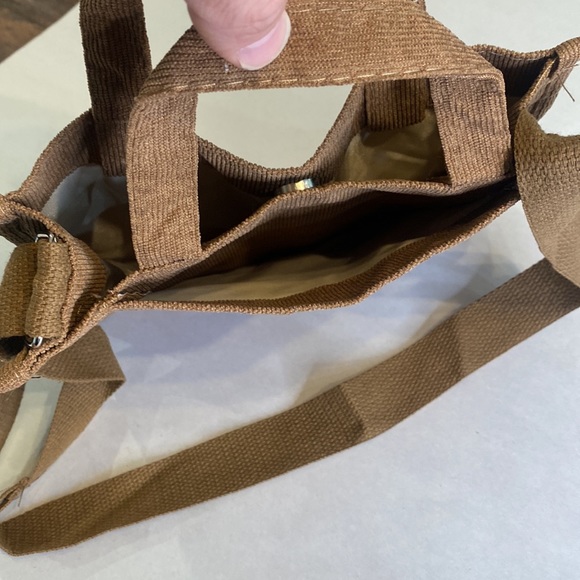 Letu - Small Brown Corduroy Small Handbag / Shoulder Bag For Women & Gir… - Picture 6 of 13